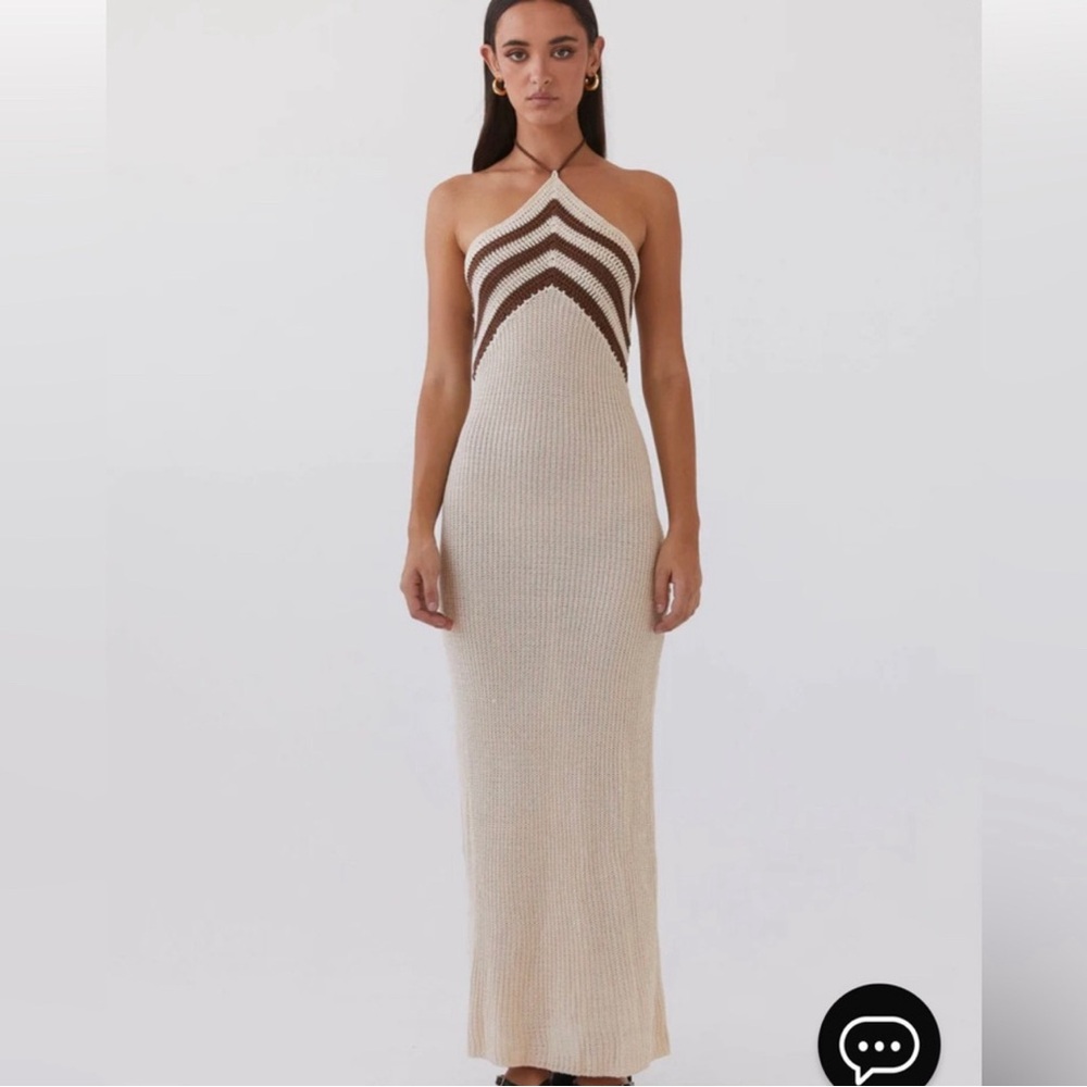 Peppermayo Knit Halter Maxi Dress